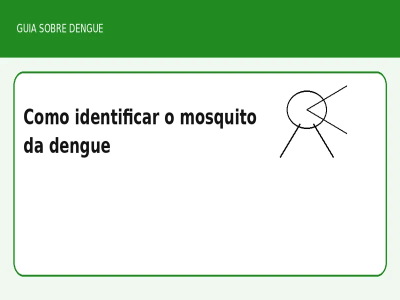 Como identificar o mosquito da dengue